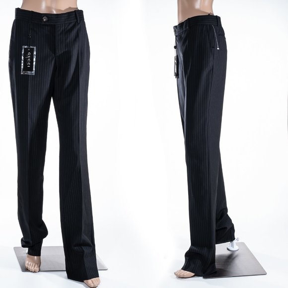 NWT GUCCI pinstripe dress pants / tailored trousers